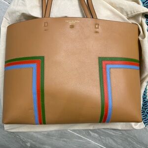 Tory Burch Tan Multicolor Tote Bag